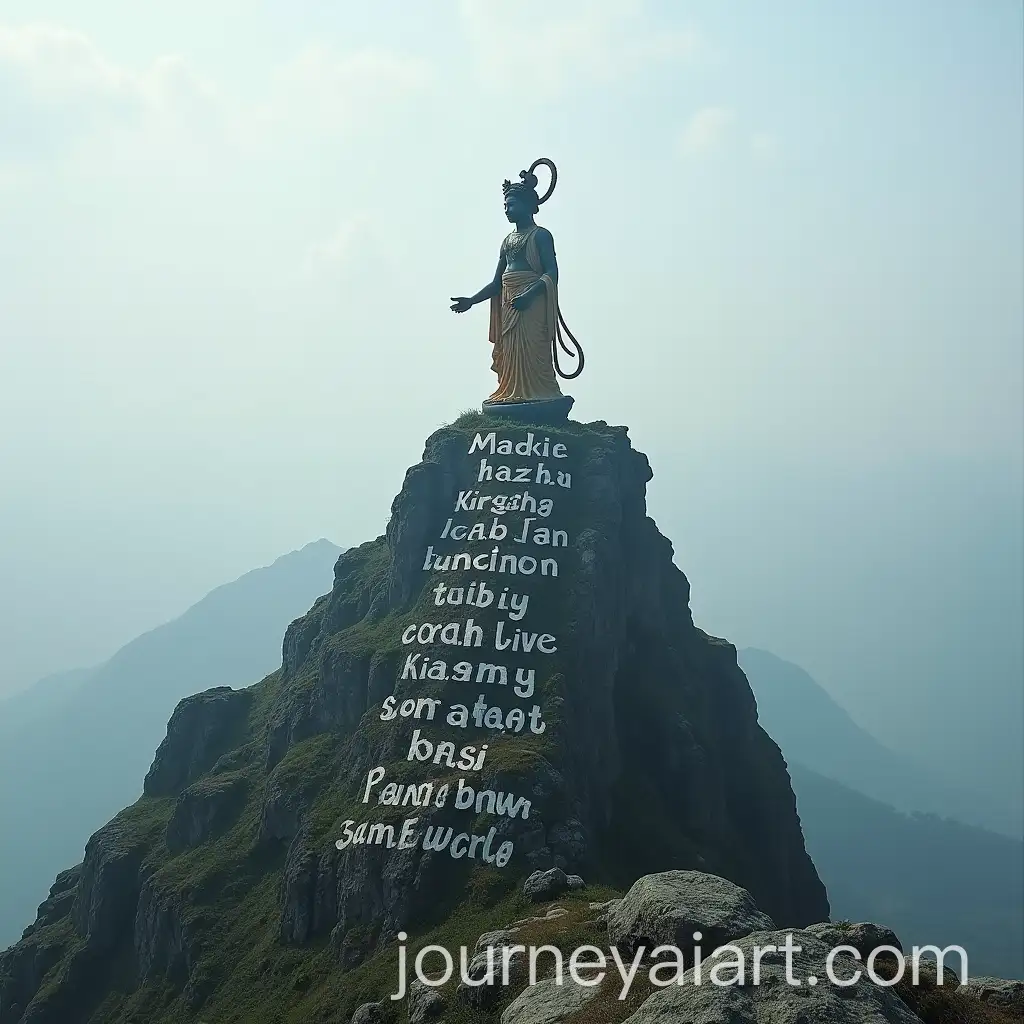 Lord-Krishna-Standing-on-Top-of-Mountain-with-Majestic-Backdrop