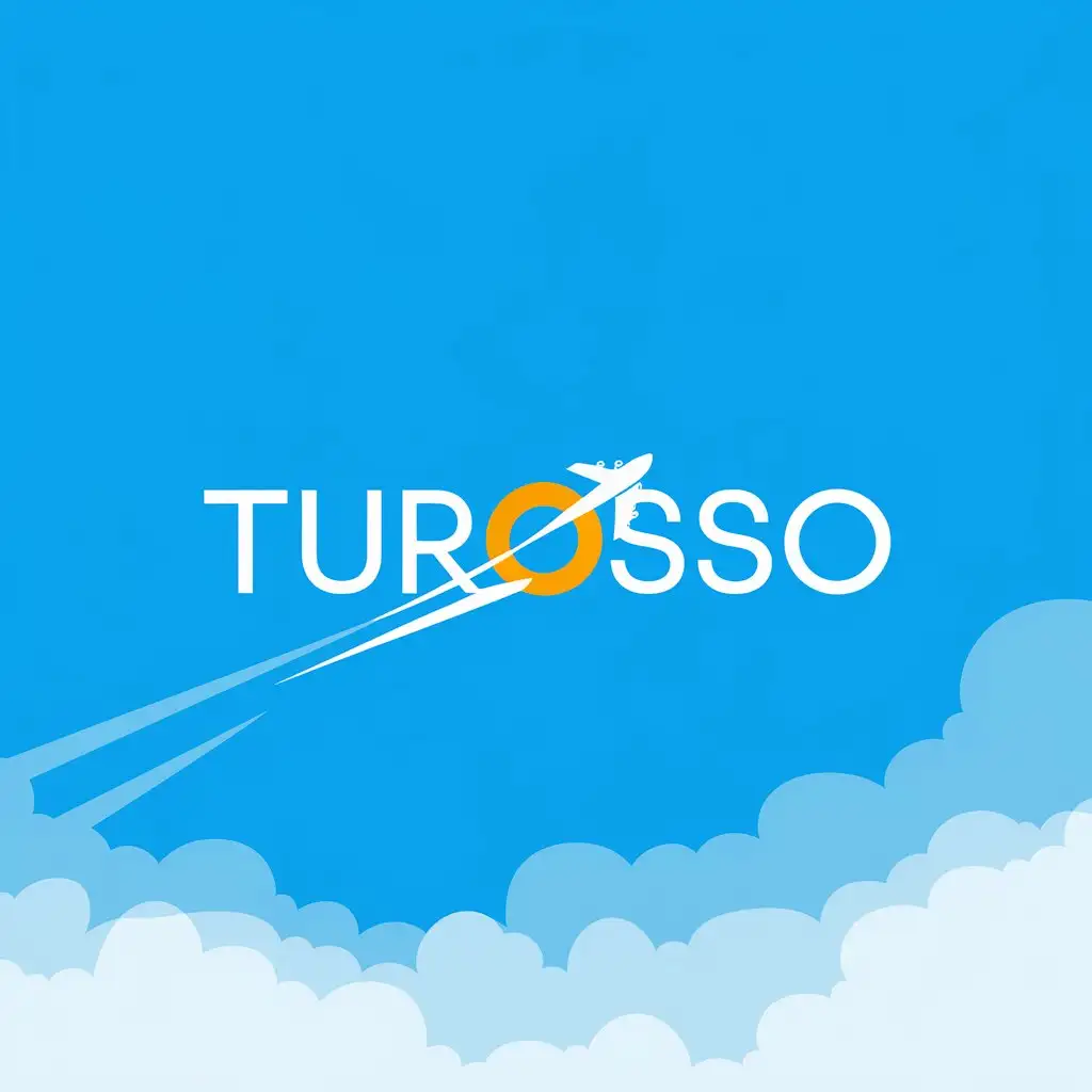 user_prompt: create a logo for a tourist company named TUROSSO depicting the letter T as an airplane