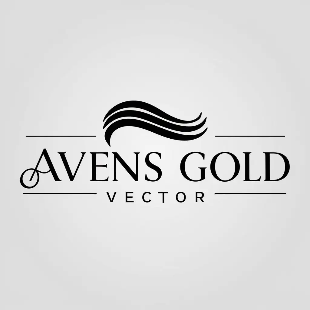 LOGO Design for Avens Gold HairInspired Vector with Clean and Modern Aesthetic