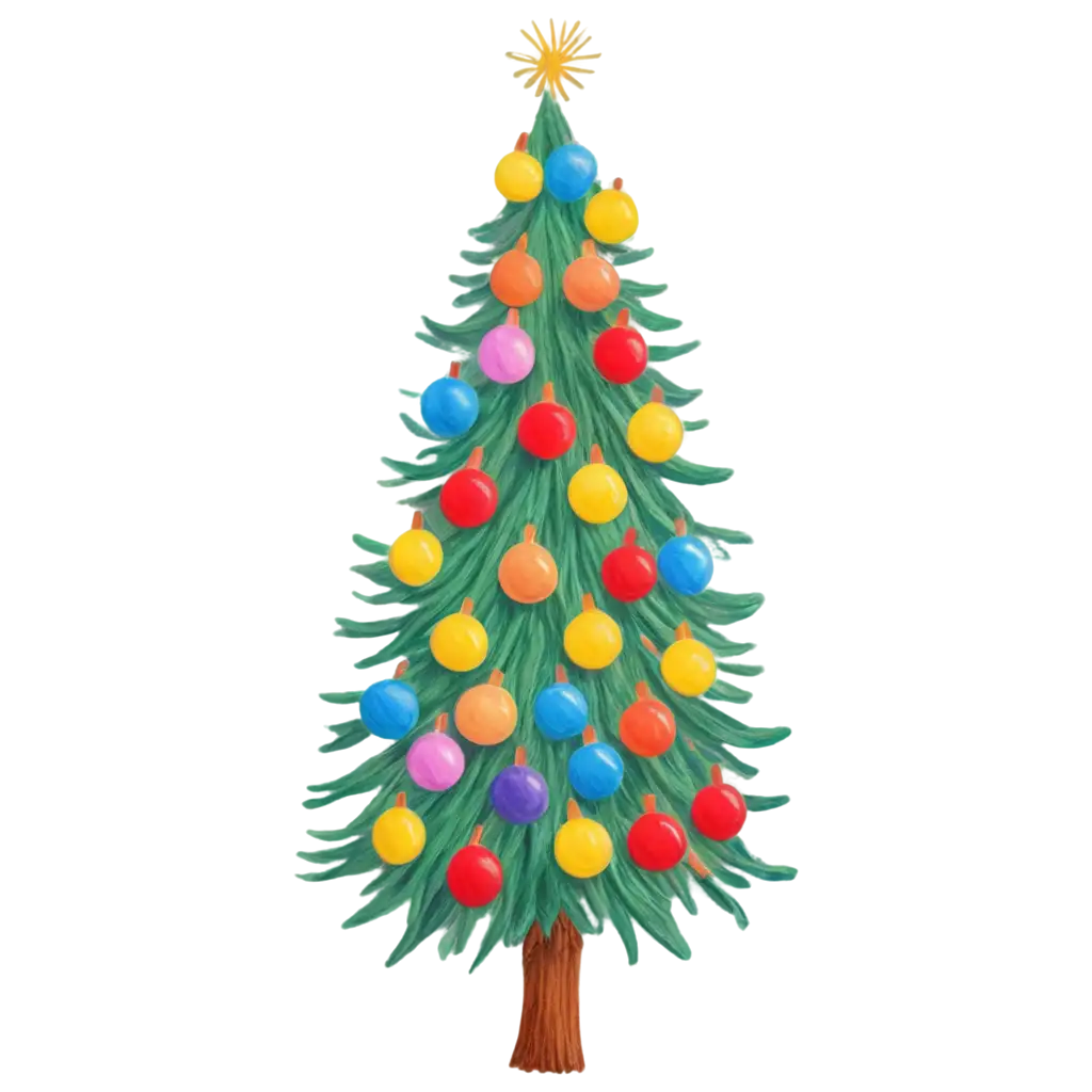 New-Years-Tree-with-Toys-in-One-Line-Spinning-PNG-Image-for-Festive-Designs