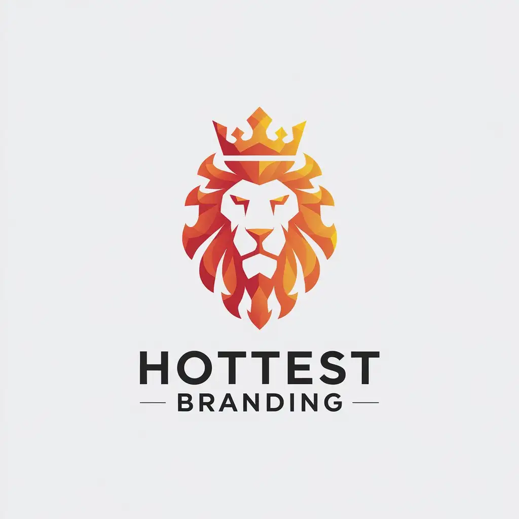 LOGO Design for Hottest Branding Minimalistic Lion Symbol with Crown for Automotive Industry