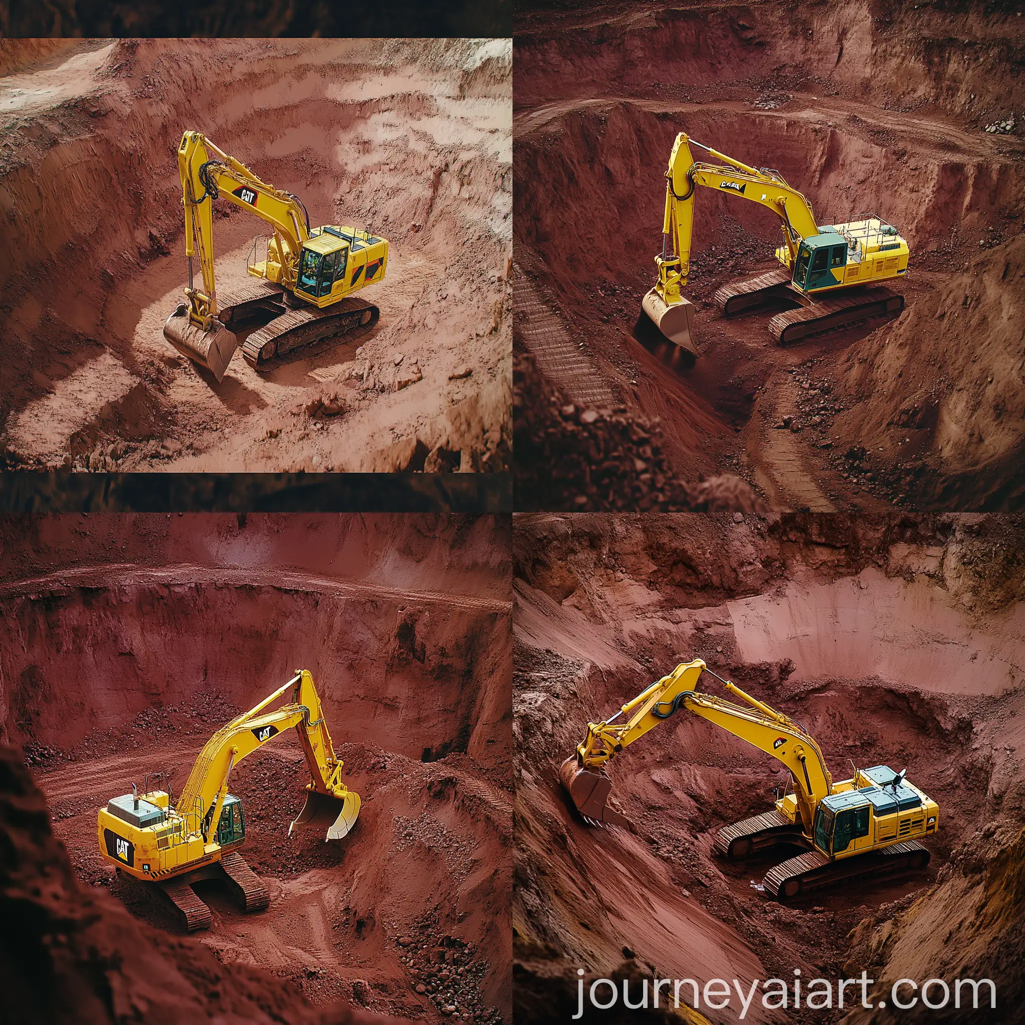 Yellow-Excavator-Digging-in-Barren-Landscape