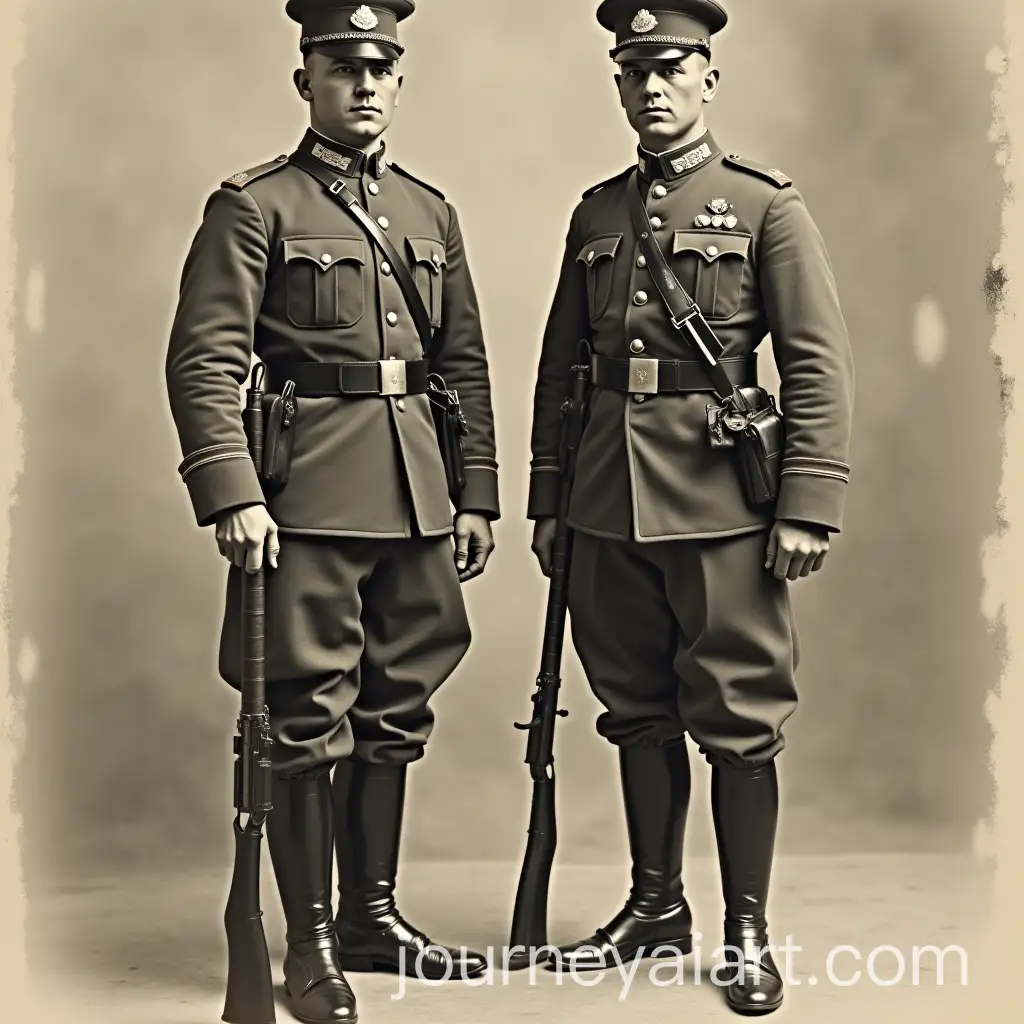 Two-Italian-Carabinieri-from-the-1920s-in-Uniform