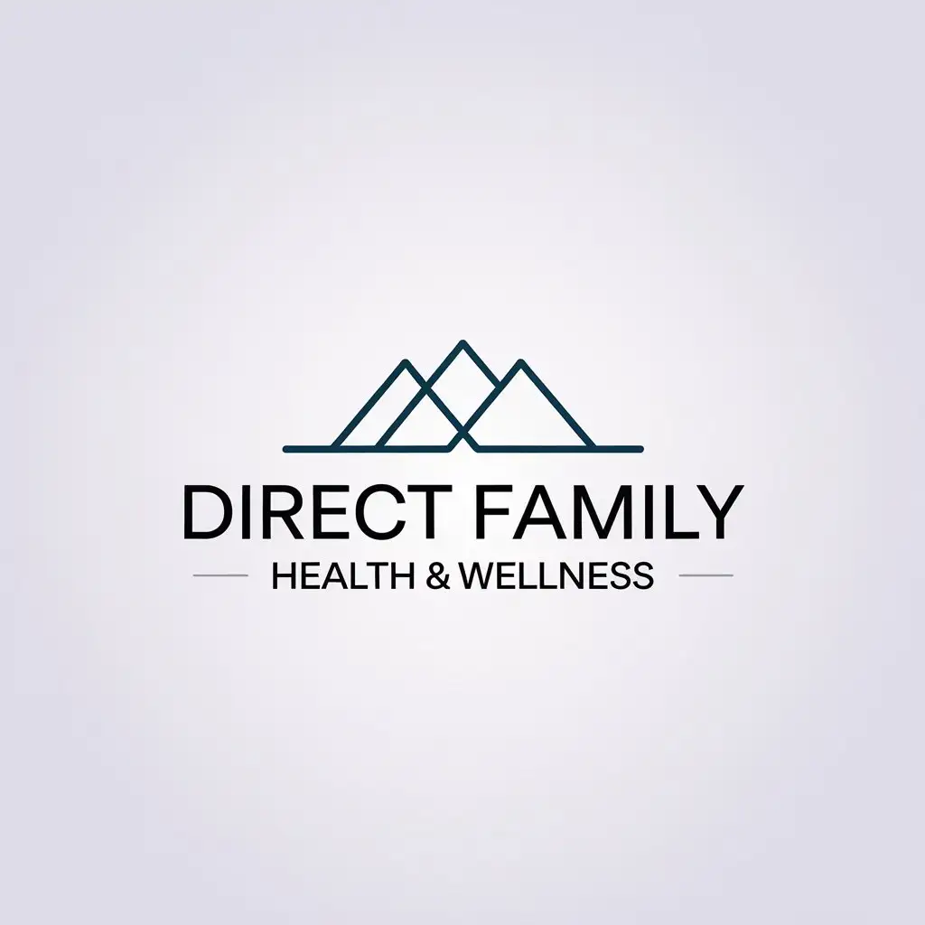 LOGO Design for Direct Family Health Wellness Minimalistic Mountain Symbol for Sports Fitness Industry