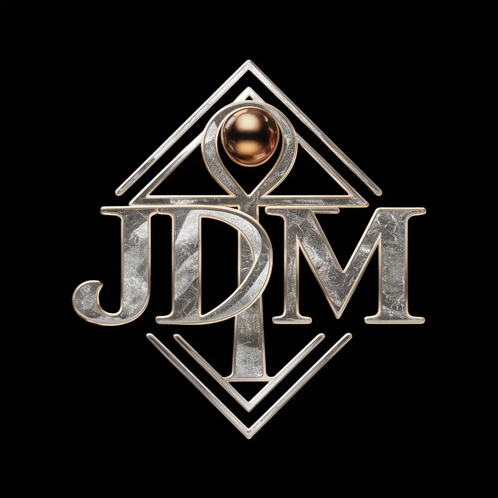 LOGO Design for JDM Striking Cinematic Photograph with Mercury and Coke Material and Ankh Sign Theme