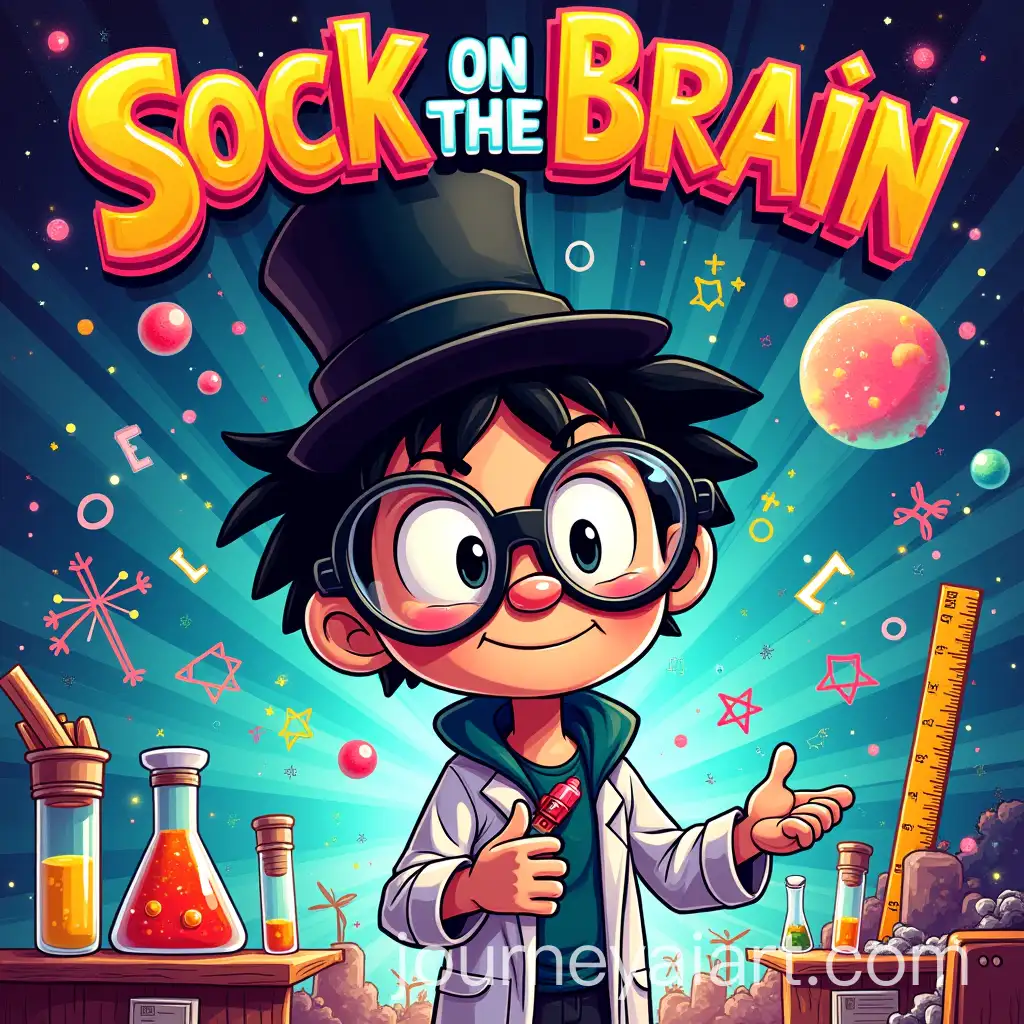 AI-Art-Prompt-ExpansionTeenage-Genius-Boy-with-Scientific-Symbols-and-Graffiti-Art-Album-Cover