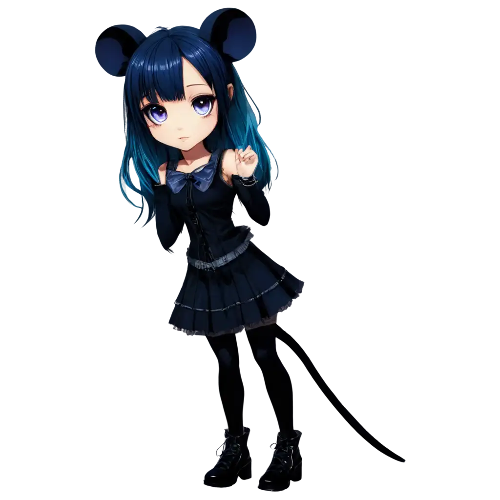 Gothic-Anime-Girl-Mouse-Hybrid-PNG-Image-with-Black-and-Blue-Hair-and-Heterochromia-Eyes