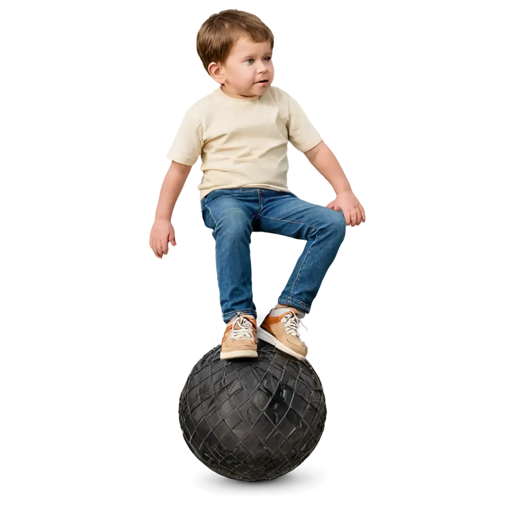 Small-Boy-Sitting-on-Something-HighQuality-PNG-Image-for-Versatile-Use