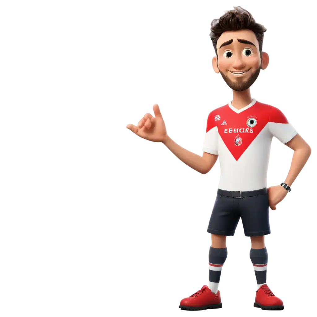 Cute-Pixar-Style-Man-on-Sport-Lisboa-e-Benfica-Club-Logo-PNG-Image