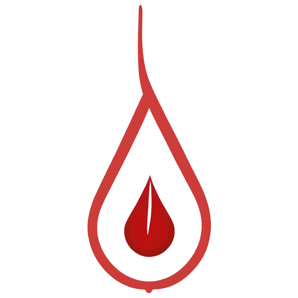 Create a simple logo for a Blood Management System with a red blood drop as the main symbol, incorporating a subtle medical cross or heartbeat line for a healthcare touch. Keep the design clean and minimalist.