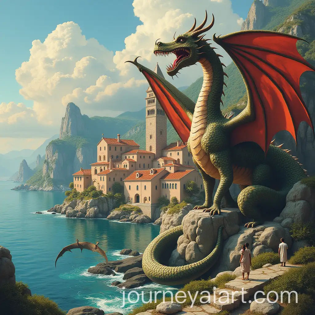 Saint-George-Slaying-the-Dragon-in-a-MedievalAI-Image-Prompt-Expansion-Fantasy-Setting