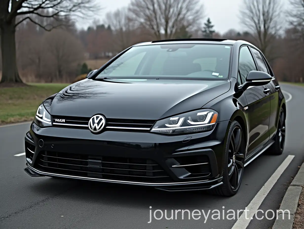Realistic-Black-Volkswagen-Golf-MK7R-2019-Captured-in-iPhone-Photo