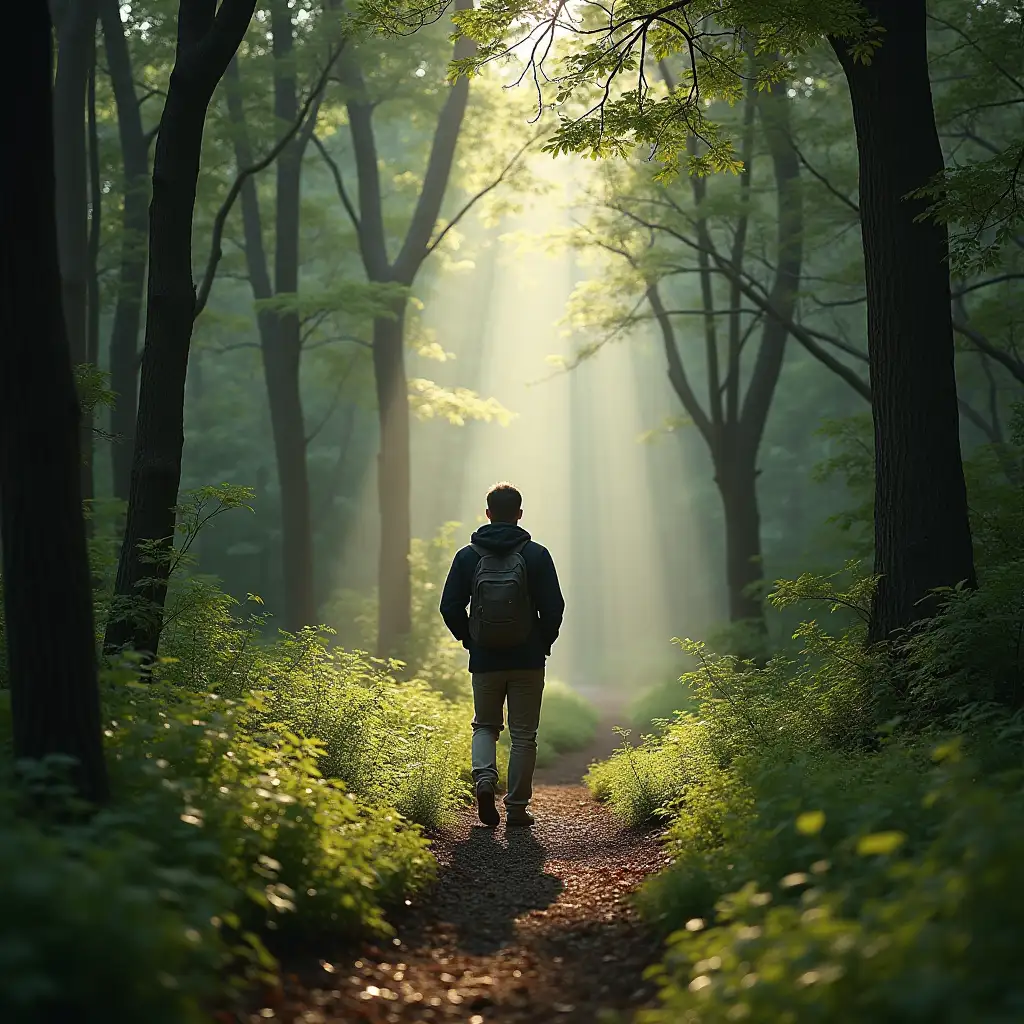 walking in the forest