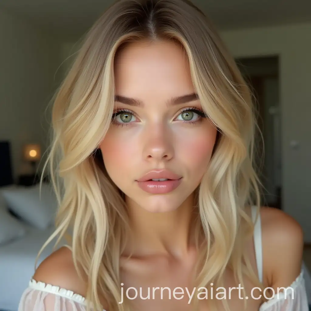 Young-Woman-with-EGirl-Makeup-in-Aesthetic-Bedroom-Setting
