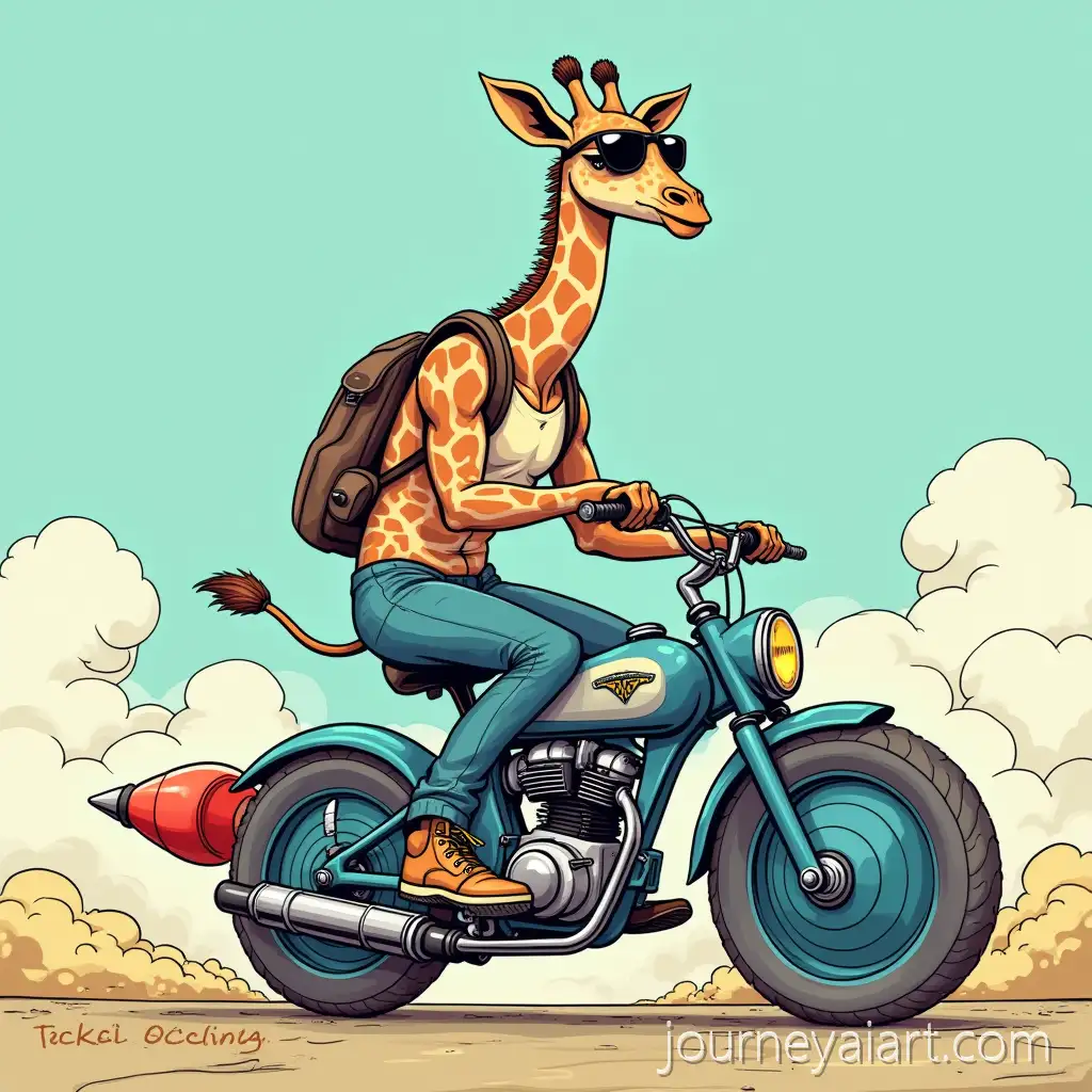 Manga-Style-Buff-Giraffe-with-Sunglasses-Riding-aAI-Art-Prompt-Expansion-RocketPowered-Bicycle-in-the-Future