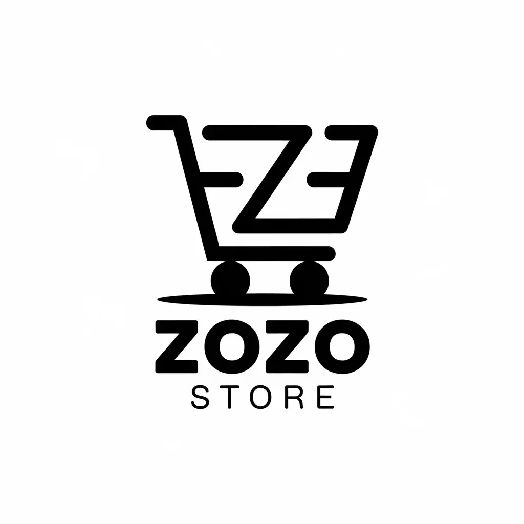 LOGO Design for Zozo Store Vector Cart or Z Symbol with Clear Background