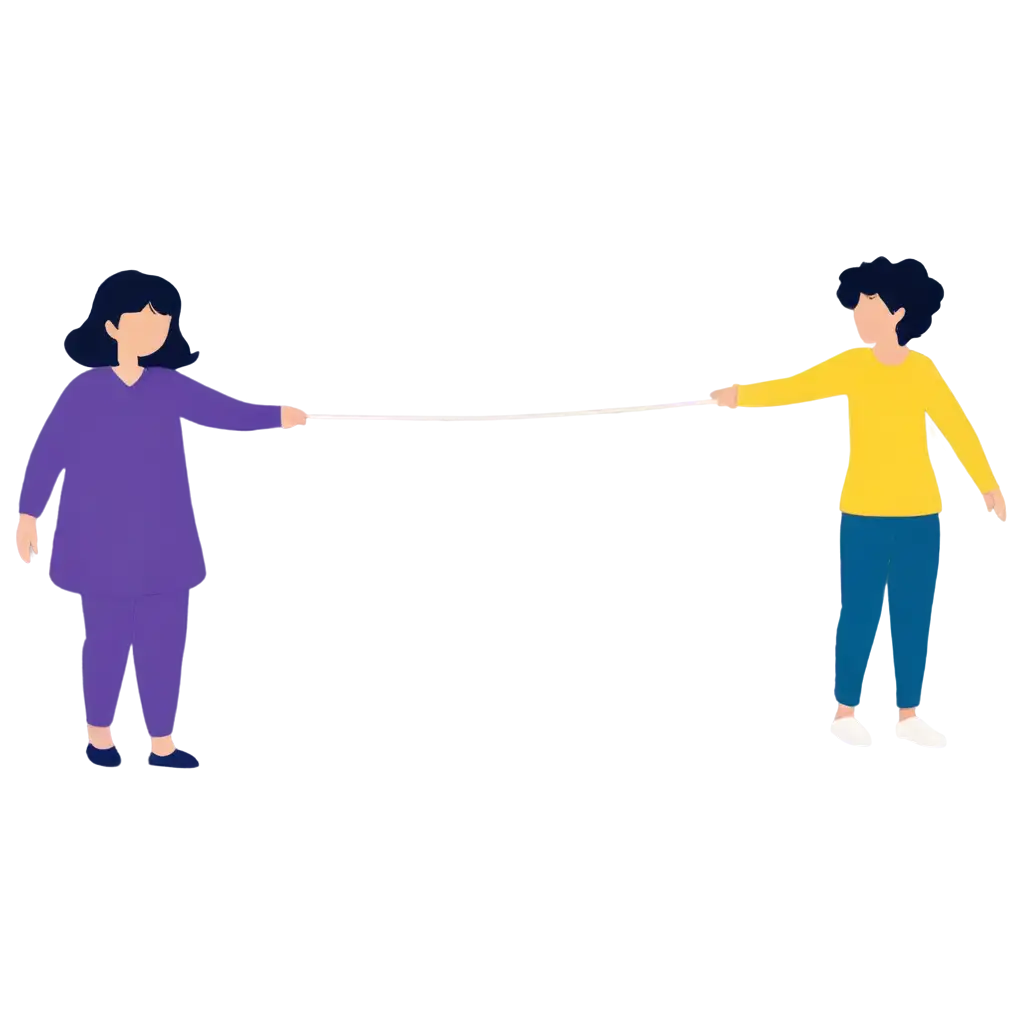 PNG-ImagePNG-Image-Prompt-Analysis-of-Two-People-in-Graphic-Style-Pulling-a-Rope-One-Sad-and-One-Happy