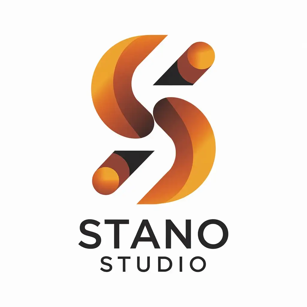 LOGO Design for Stano Studio Vector Logo with Large S Symbol and Clear Background