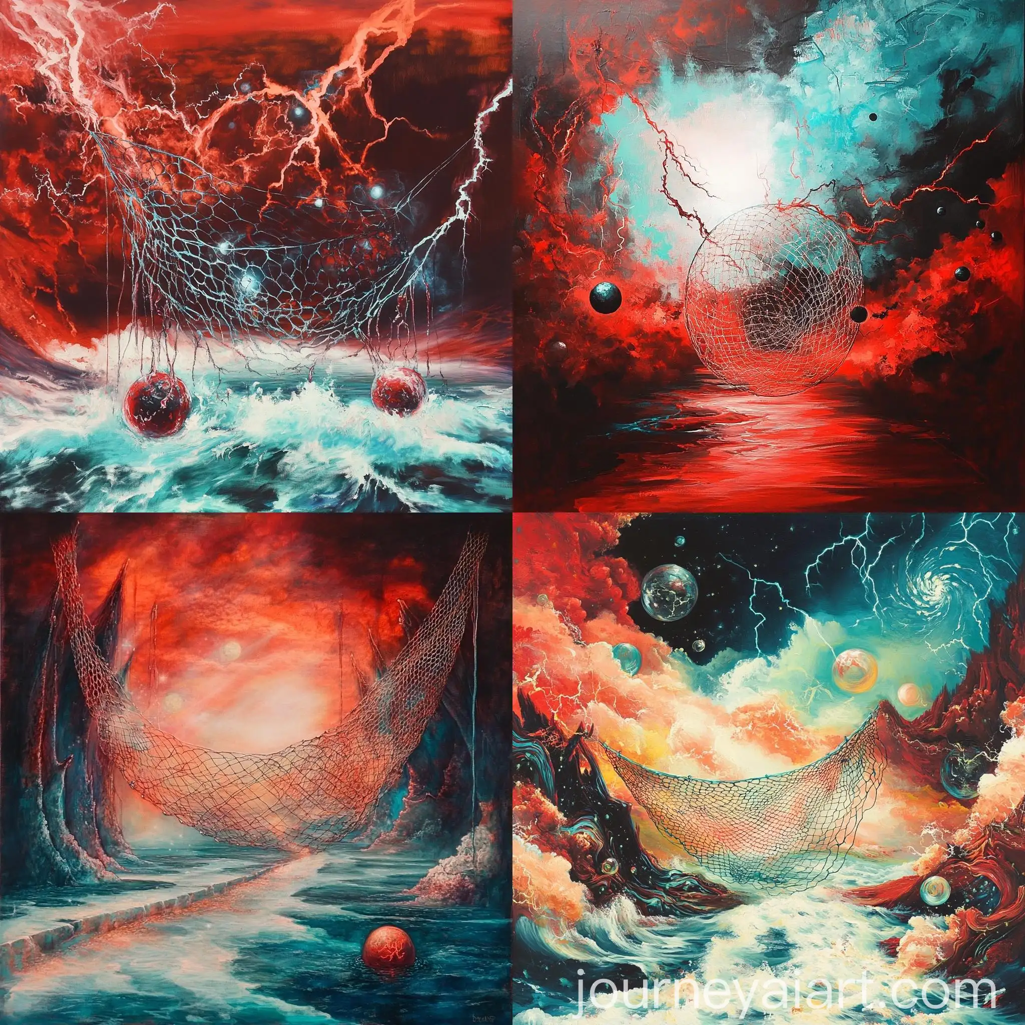 Dreamy-River-Fishing-Net-with-Lightning-Mesh-and-Mystical-Atmosphere