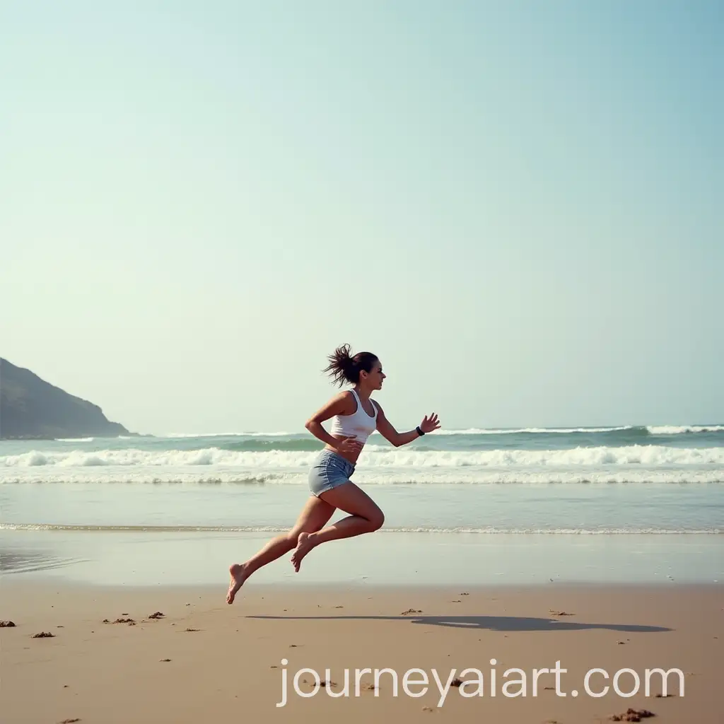 Runner-Enjoying-Beach-Run