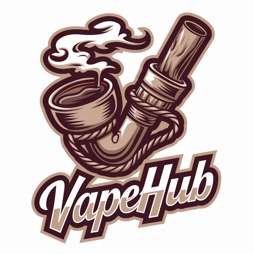 LOGO Design for VapeHub Vector Vape Symbol with Clear Background and Modern Style