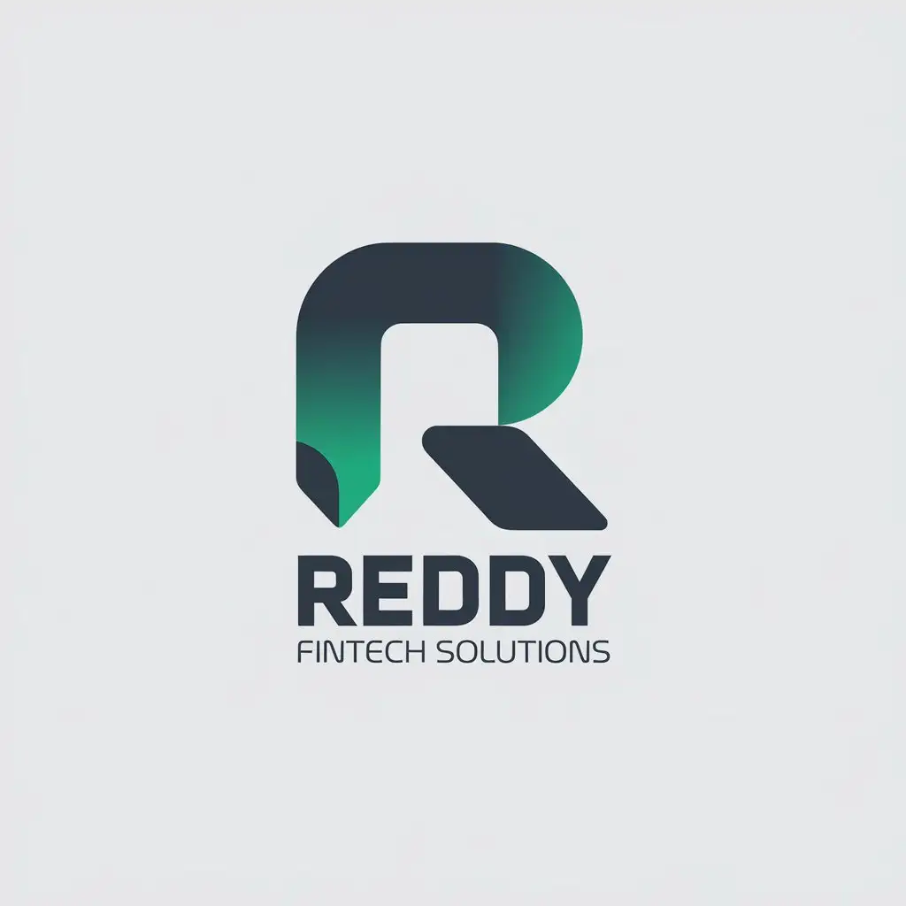 LOGO Design for Reddy Fintech Solutions Vector Logo with R Symbol and Clear Background