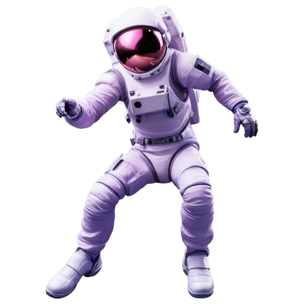 Astronaut-Flying-in-the-Air-Purple-and-White-Color-PNG-for-Digital-Art-and-Design