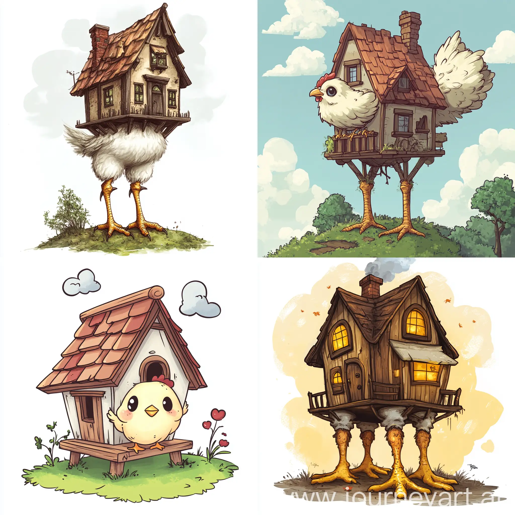 Chibi-House-on-Chicken-Legs-Fantasy-Illustration