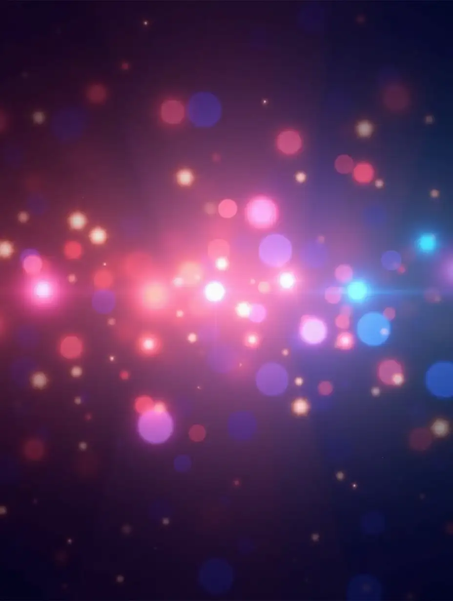 Digital Background with Multi Colored Sparkling Lights and Stars