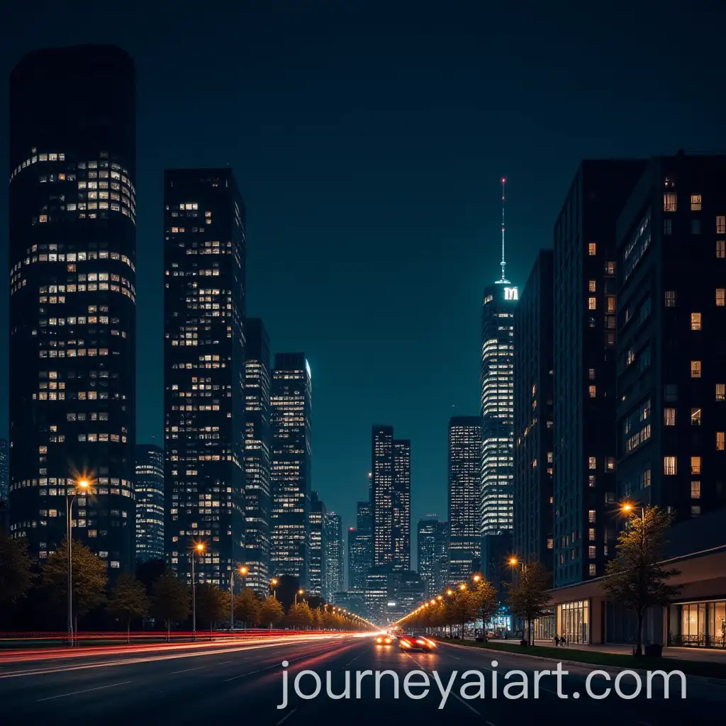 Urban-Night-Cityscape-with-Modern-Facade-Lighting