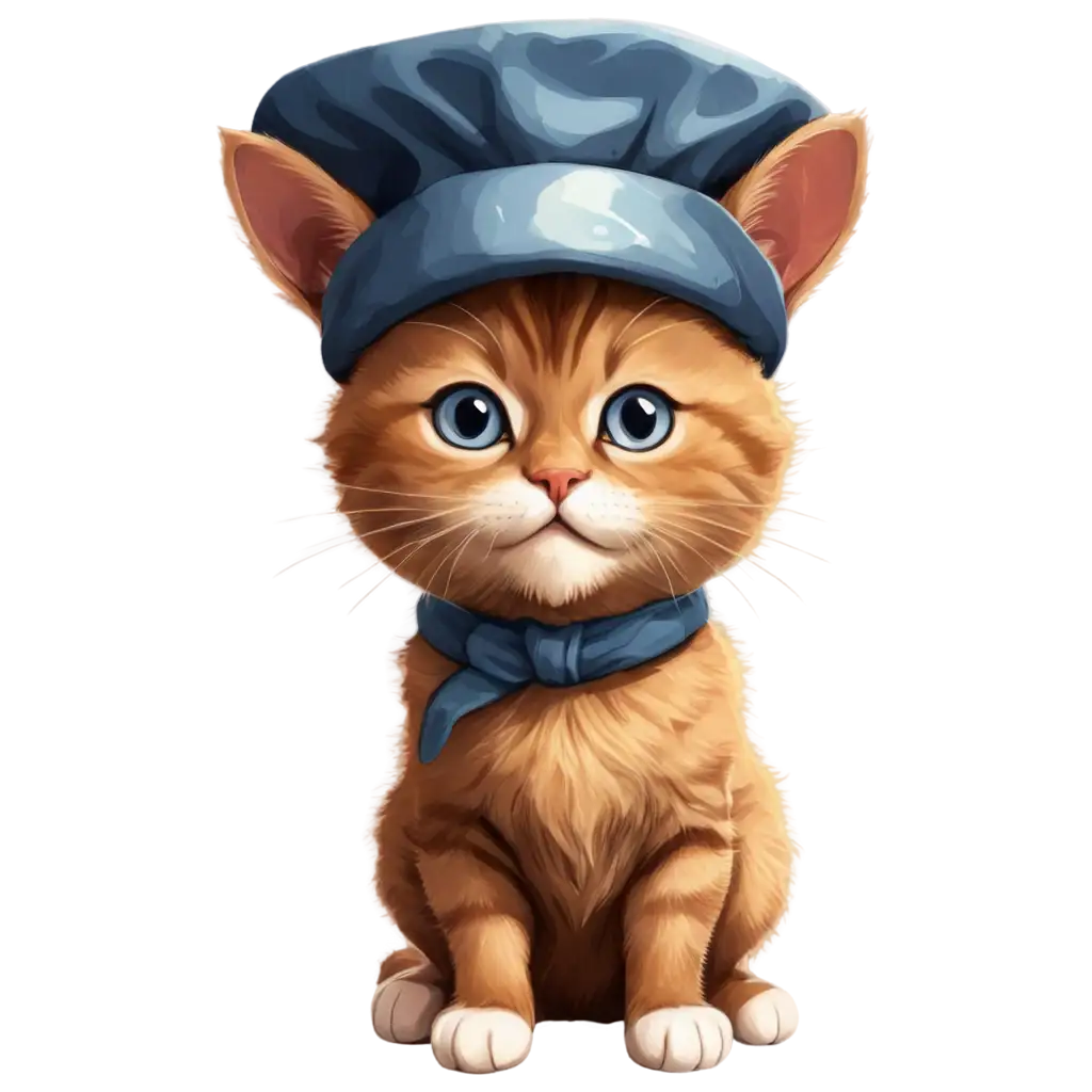 High-Resolution-PNG-Vector-Illustration-of-a-Really-Cute-Cat-with-a-Hat