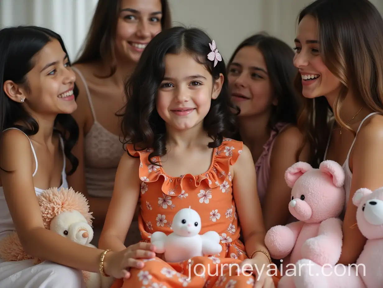 Teenage-Persian-Girls-Holding-a-Baby-Shower-for-a-Crying-Boy