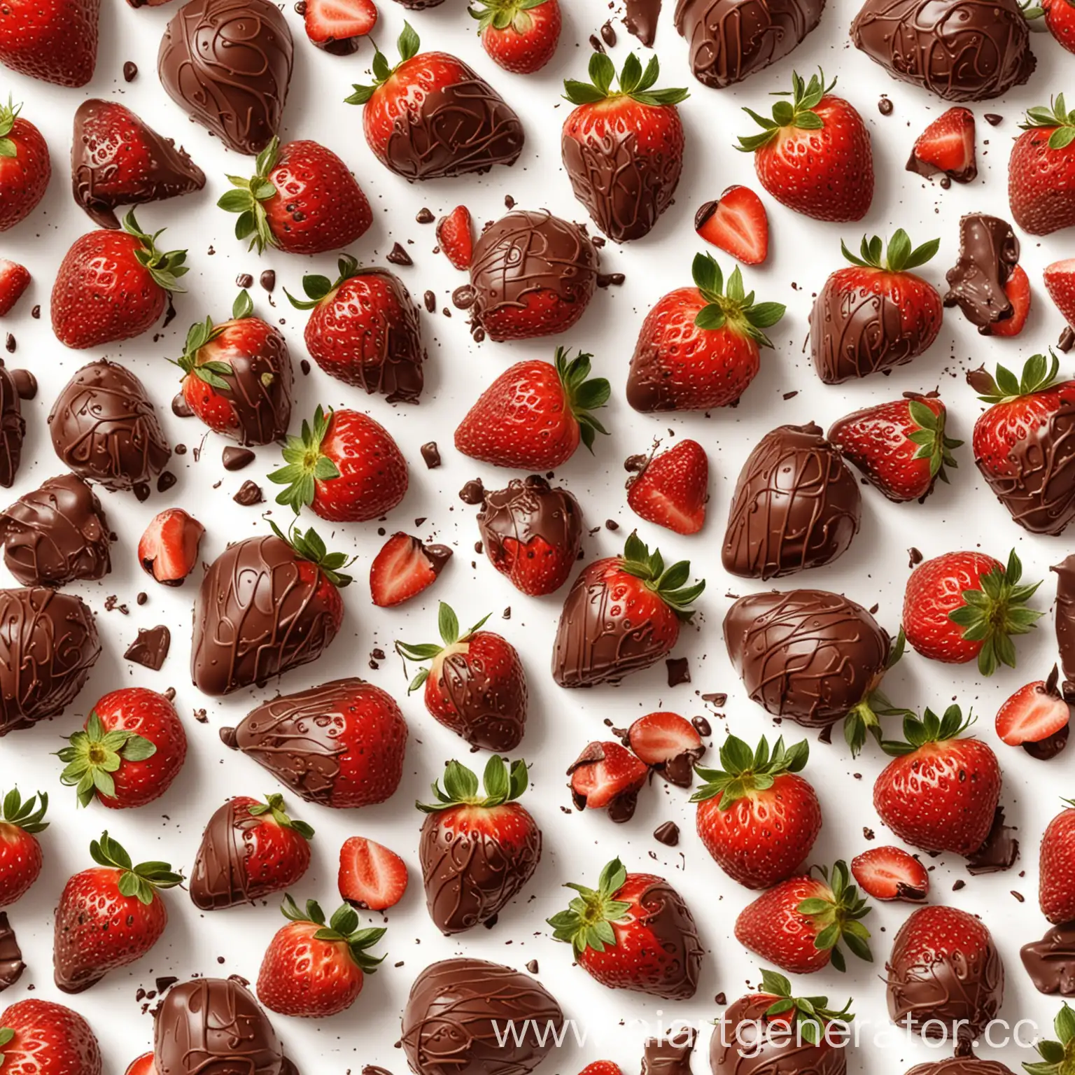 Delicious-Strawberries-Dipped-in-Chocolate-on-a-White-Background