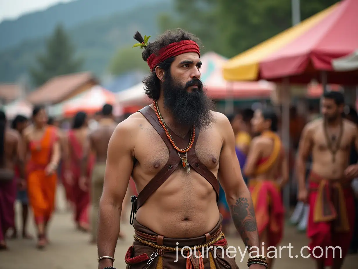 Tyrolean-Man-in-Lederhosen-at-an-Indian-Hindu-Festival