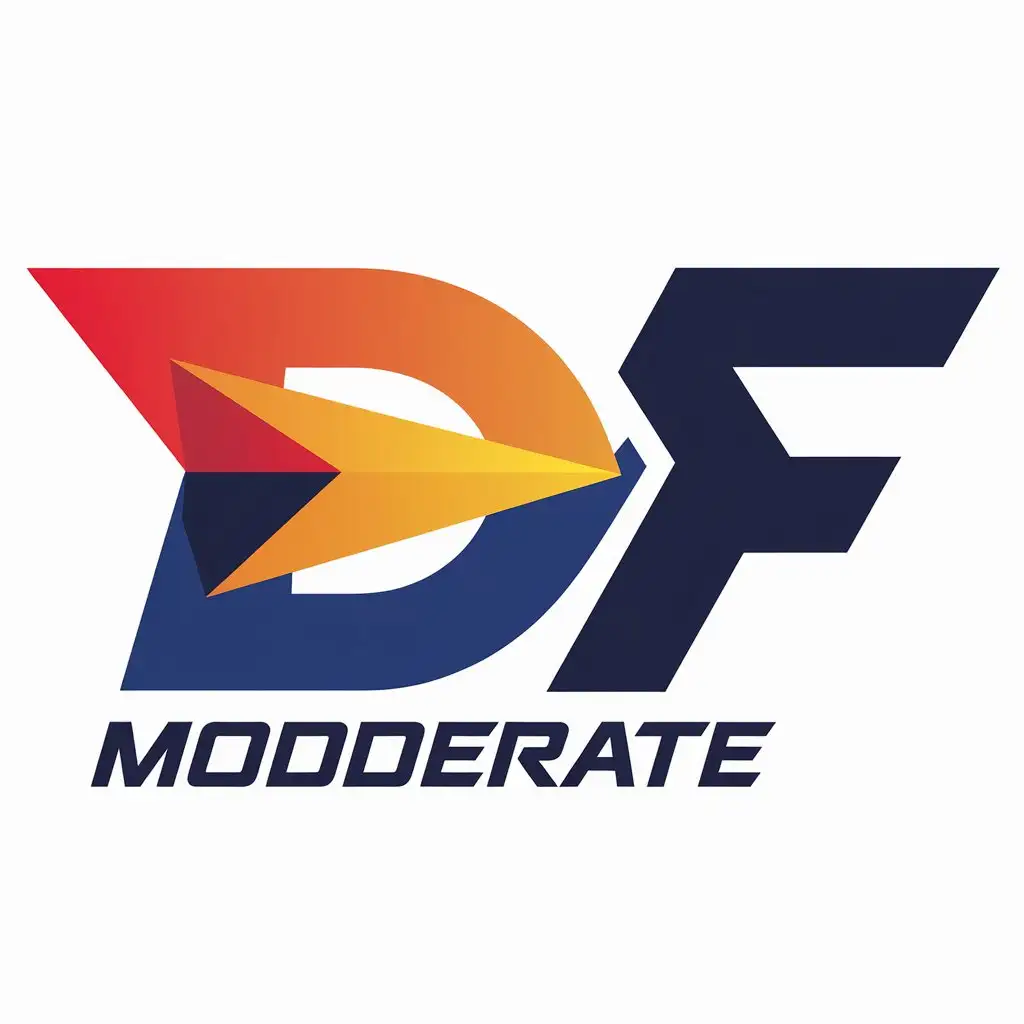 a vector logo design,with the text "DF", main symbol:Dongfeng,Moderate,be used in Finance industry,clear background