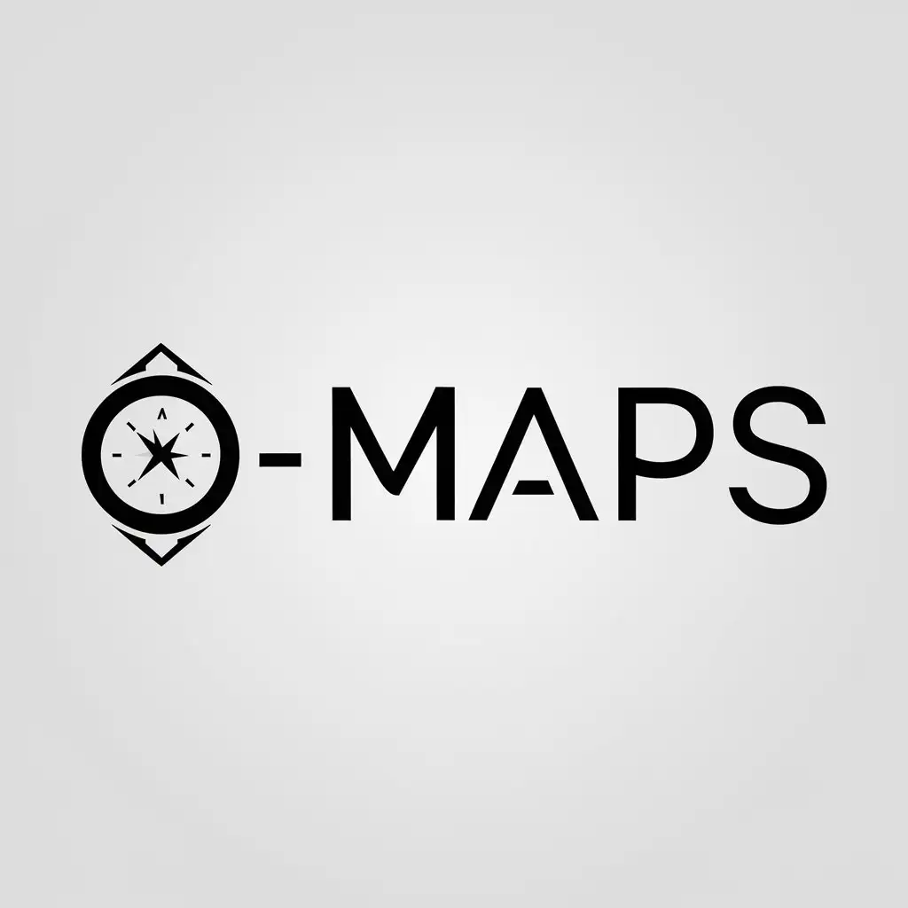 LOGO Design for Orienteering Map Minimalist Vector Style with OMaps Symbol for Sports and Fitness Industry