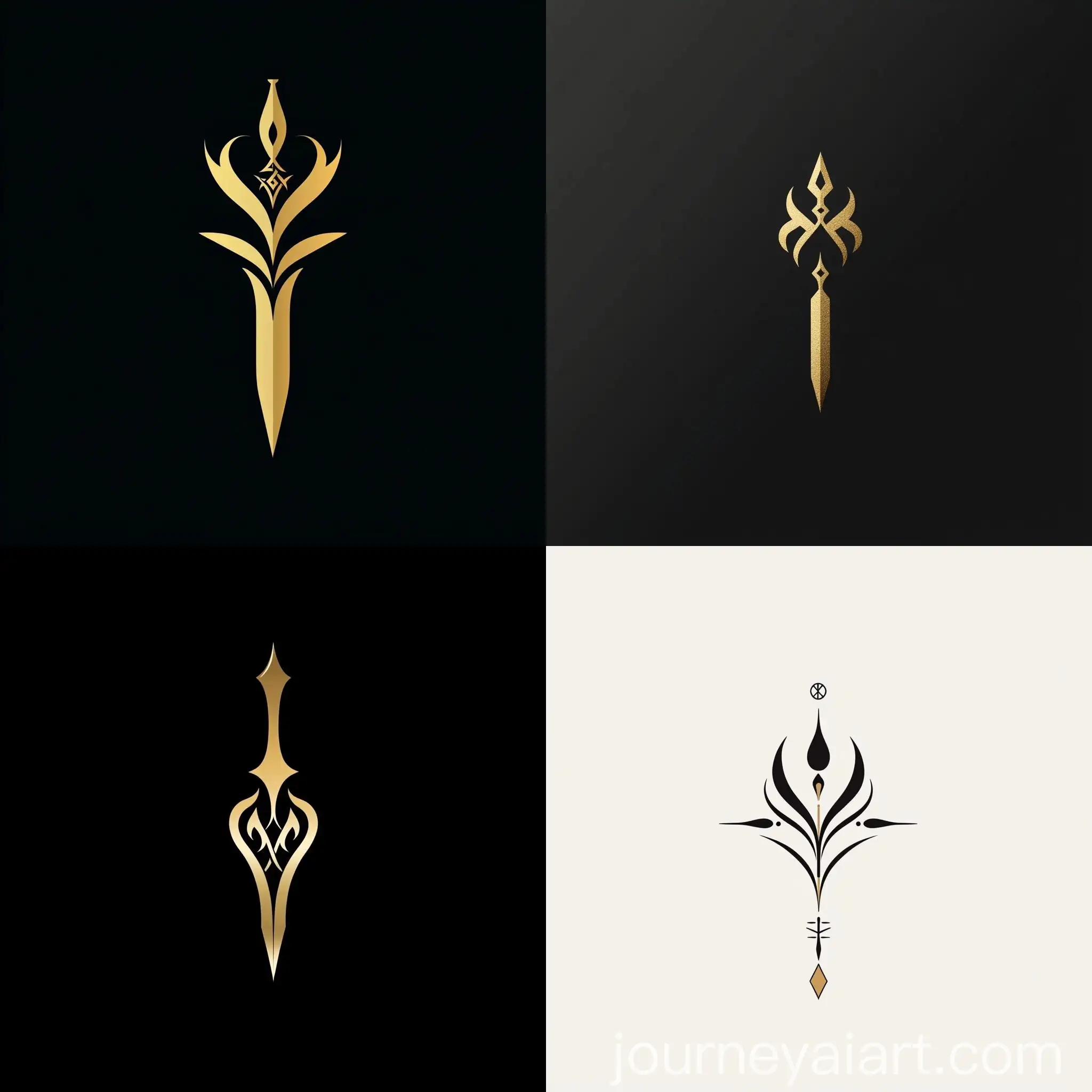 Luxurious-Argan-Oil-Brand-Logo-with-Berber-Dagger-Influence