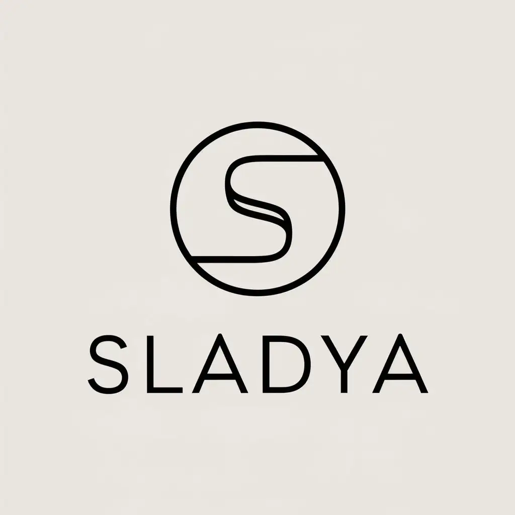 a vector logo design,with the text "Sladya", main symbol:Sladya,Minimalistic,clear background