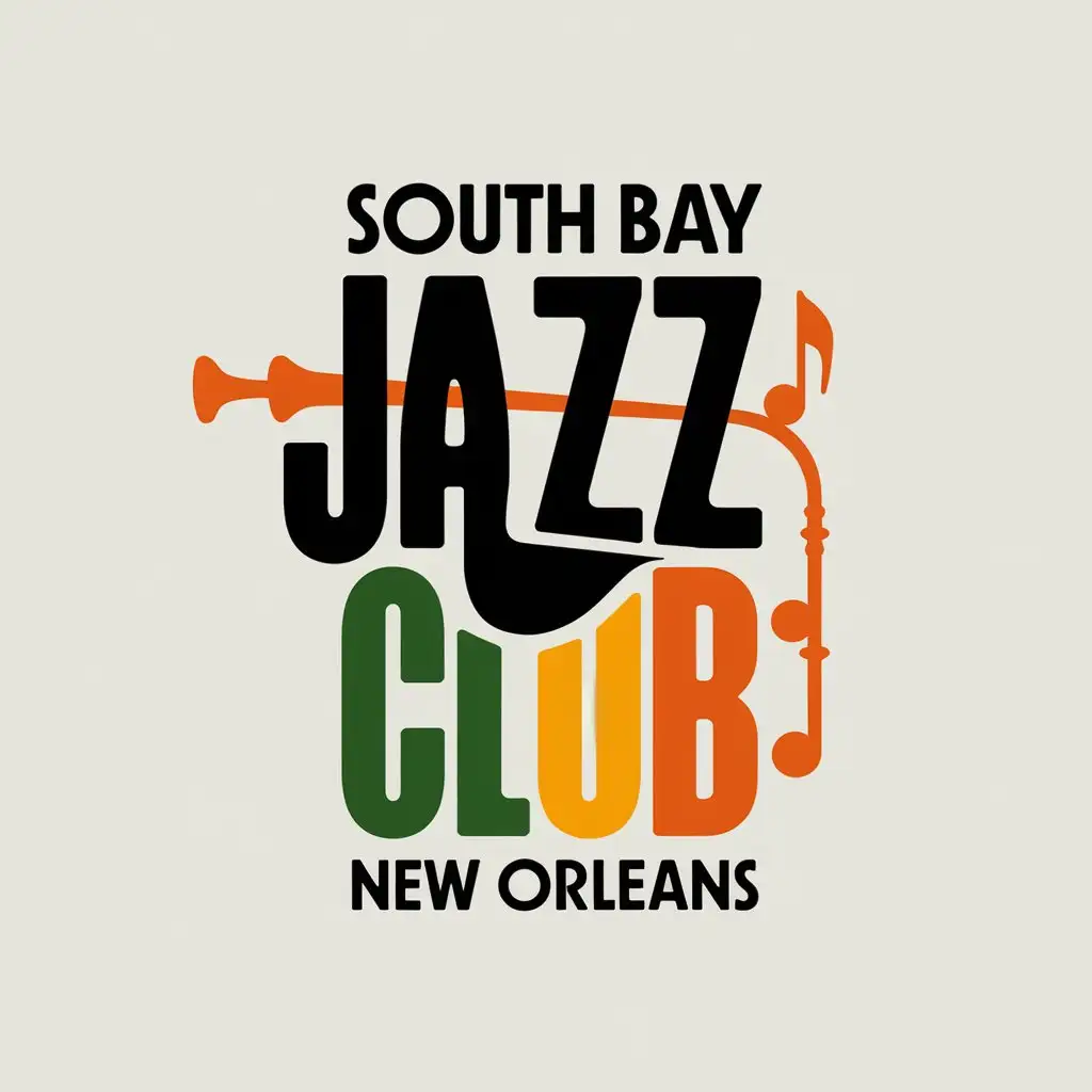 LOGO Design for South Bay Jazz Club New Orleans Jazz Style with Modern Elements for Entertainment Industry