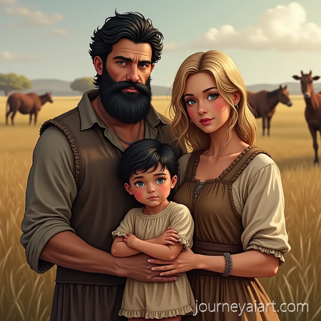 Traditional-Farming-Family-with-Children-in-Rural-Setting
