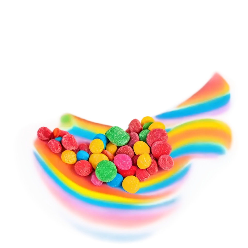 Vibrant-PNG-Image-A-Colorful-Pile-of-Candy-Beneath-a-Rainbow