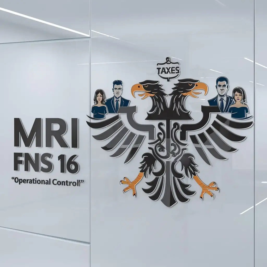 LOGO-Design-for-MRI-FNS-16-Operational-Control-with-Four-Women-Two-Men-and-a-TwoHeaded-Eagle-in-Finance-Industry-Theme