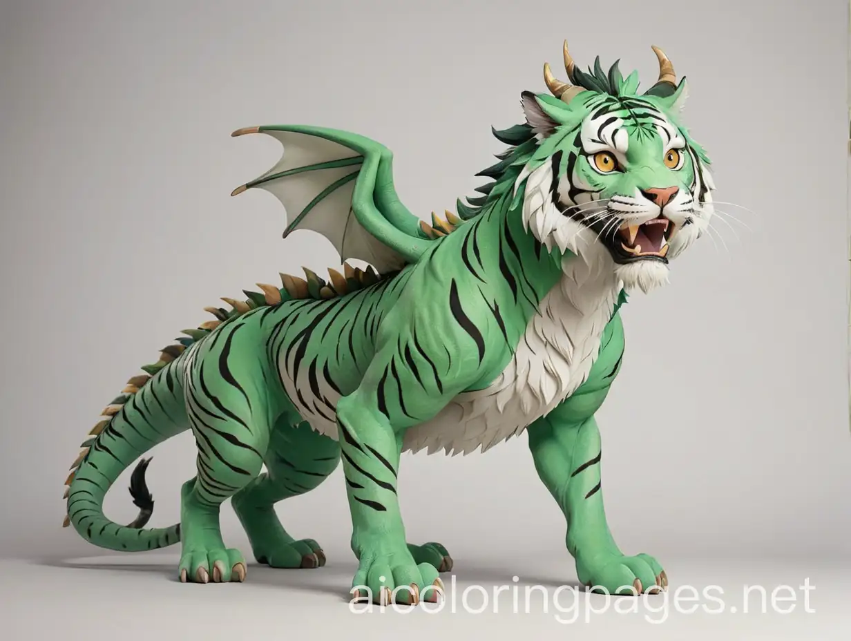 Mythical-Creature-Hybrid-DragonTiger-with-Wings-and-Tails