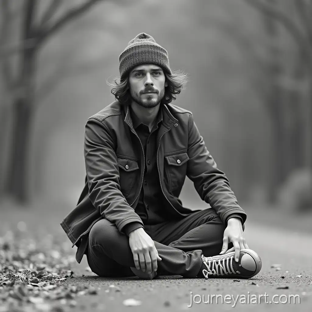 Person-Sitting-on-the-Ground-in-a-Relaxed-Pose