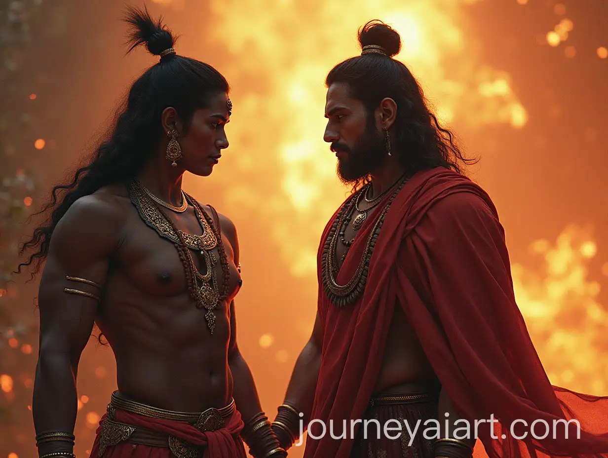 Krishna-and-Arjuna-in-the-Bhagavad-Gita-Setting