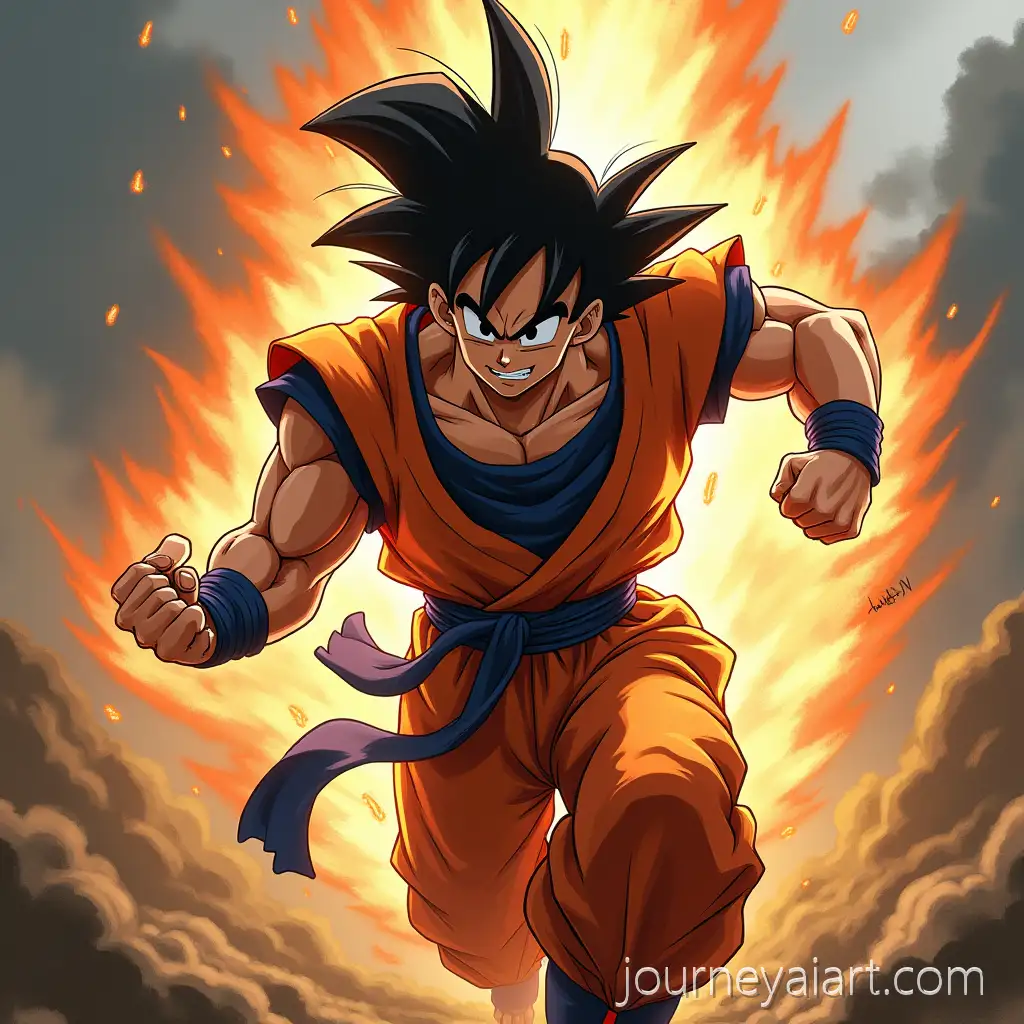 AI-Image-Prompt-ExpansionGoku-in-Action-Dynamic-and-Powerful-Realistic-Photograph