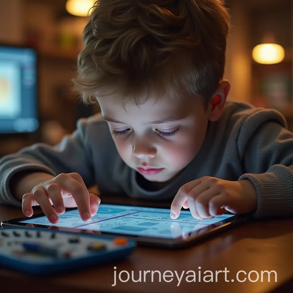 Child-Learning-Programming-on-iPad-with-Educational-App