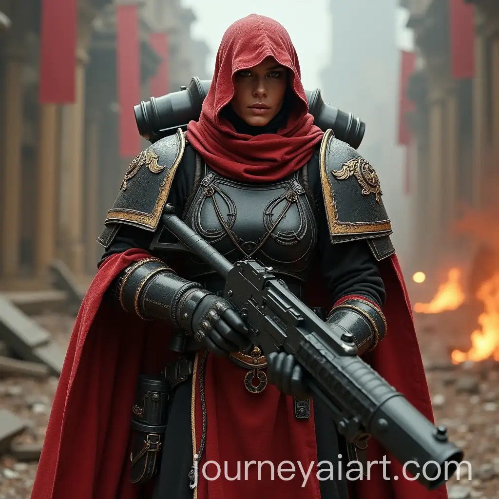 Female-Imperial-Guardsman-with-Lasgun-in-Warhammer-40K-Style