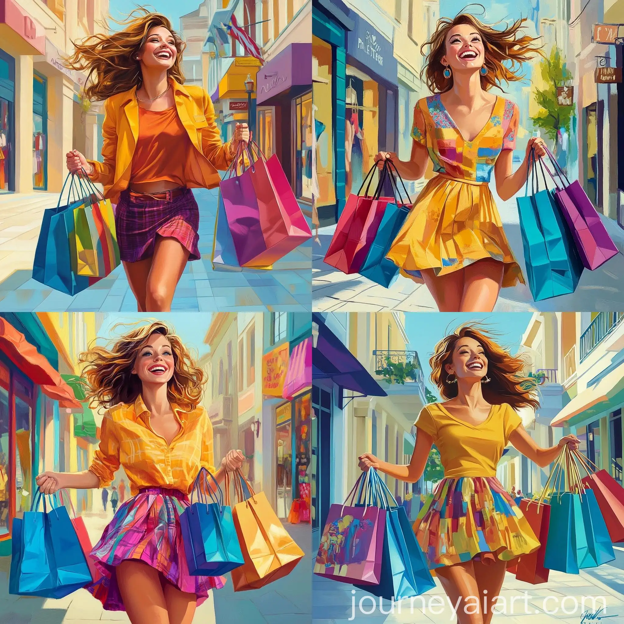 Cheerful-Woman-with-Colorful-Shopping-Bags