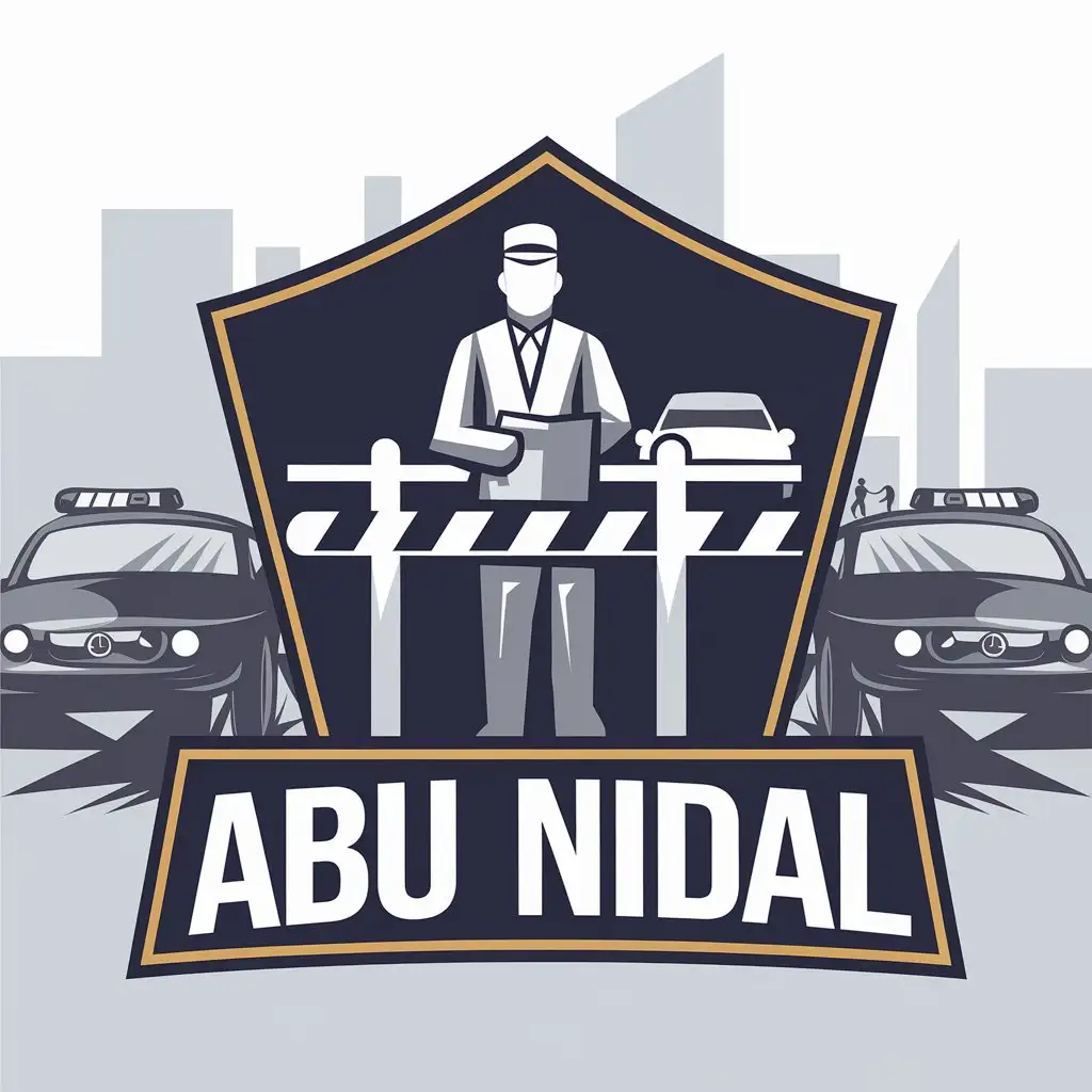 LOGO-Design-for-Abu-Nidal-Security-and-Vigilance-with-a-Man-Checking-Cars-and-People